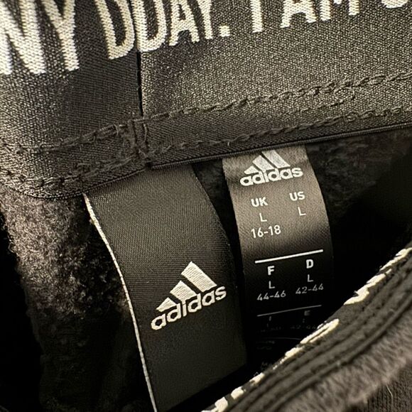 Adidas Black Track Pants with Tapered Fit and Logo - Picture 4 of 8